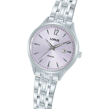 Load image into Gallery viewer, lorus quartz ladies stainless steel blue dial bracelet watch
