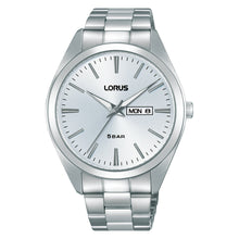 Load image into Gallery viewer, lorus quartz gents stainless steel white dial bracelet watch
