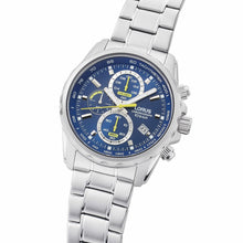 Load image into Gallery viewer, lorus quartz chronograph gents stainless steel blue dial bracelet watch
