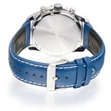 Load image into Gallery viewer, lorus quartz chronograph gents stainless steel blue dial strap watch

