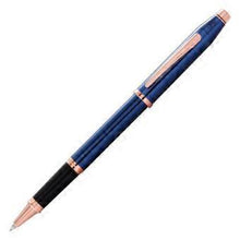 Load image into Gallery viewer, Ballpoint Century ll Translucent Blue And Rose Gold Pen Polished Lacquer
