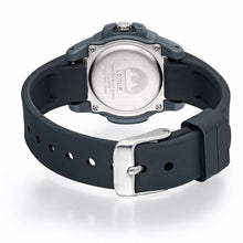 Load image into Gallery viewer, lorus quartz kids white dial black silicone strap
