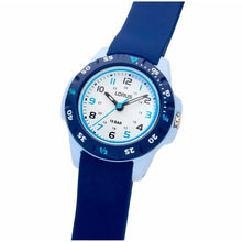 Load image into Gallery viewer, lorus quartz kids white dial blue silicone strap
