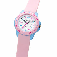 Load image into Gallery viewer, lorus quartz kids white dial pink silicone strap
