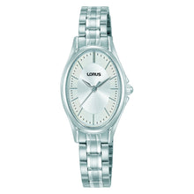 Load image into Gallery viewer, lorus quartz ladies stainless steel white dial bracelet watch
