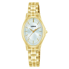 Load image into Gallery viewer, lorus quartz ladies gold plated white dial bracelet watch
