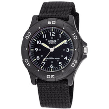 Load image into Gallery viewer, lorus quartz kids  black dial black silicone strap
