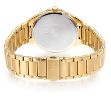 Load image into Gallery viewer, lorus quartz gents gold plated champagne dial bracelet watch
