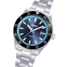 Load image into Gallery viewer, lorus quartz gents stainless steel blue dial bracelet watch
