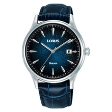 Load image into Gallery viewer, lorus quartz gents stainless steel blue dial strap watch
