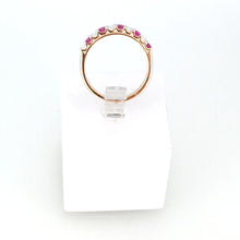 Load image into Gallery viewer, 9ct Yellow Gold 10 Stone Ruby &amp; Diamond Eternity Ring
