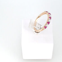 Load image into Gallery viewer, 9ct Yellow Gold 10 Stone Ruby &amp; Diamond Eternity Ring
