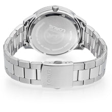 Load image into Gallery viewer, lorus solar gents stainless steel black dial bracelet watch
