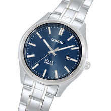Load image into Gallery viewer, lorus solar gents stainless steel blue dial bracelet watch
