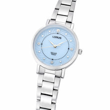 Load image into Gallery viewer, lorus solar ladies stainless steel blue dial bracelet watch
