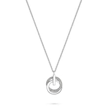 Load image into Gallery viewer, jette necklace silver 925 rhodium plated with cubic zirconia 45+3cm
