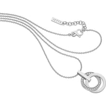 Load image into Gallery viewer, jette necklace silver 925 rhodium plated with cubic zirconia 45+3cm
