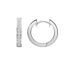 Load image into Gallery viewer, jette earrings silver 925 rhodium plated with cubic zirconia
