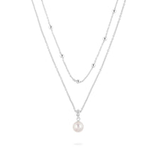 Load image into Gallery viewer, jette necklace silver 925 rhodium plated pea 45+3cm
