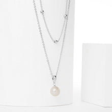 Load image into Gallery viewer, jette necklace silver 925 rhodium plated pea 45+3cm
