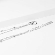 Load image into Gallery viewer, jette necklace silver 925 rhodium plated pea 45+3cm
