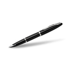 Load image into Gallery viewer, waterman - car�ne fountain pen black with silver trim, medium nib
