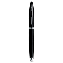 Load image into Gallery viewer, waterman - car�ne fountain pen black with silver trim, medium nib
