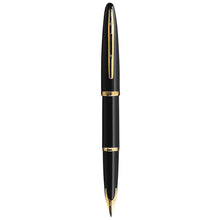 Load image into Gallery viewer, waterman - car�ne fountain pen black with gold trim, medium nib
