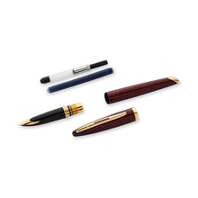 Load image into Gallery viewer, waterman - car�ne fountain pen amber with gold trim, medium nib

