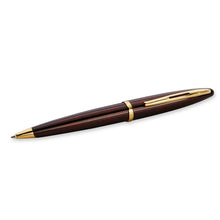 Load image into Gallery viewer, waterman - car�ne ballpoint pen amber with gold trim

