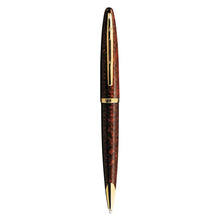 Load image into Gallery viewer, waterman - car�ne ballpoint pen amber with gold trim
