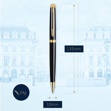 Load image into Gallery viewer, waterman - h�misph�re- ballpoint pen black lacquer with gold trim
