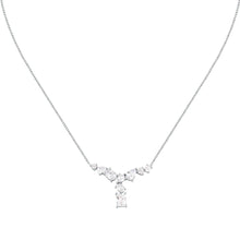 Load image into Gallery viewer, morellato silver riflessi necklace s925 rhodium cz white 40+5cm
