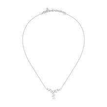 Load image into Gallery viewer, morellato silver riflessi necklace s925 rhodium cz white 40+5cm
