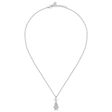 Load image into Gallery viewer, perla rose pack pend cz+pearl 925 38+4cm
