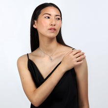 Load image into Gallery viewer, perla rose pack pend cz+pearl 925 38+4cm
