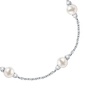 Load image into Gallery viewer, perla bracelet.wh cz+6mm pearl 925 16+3cm
