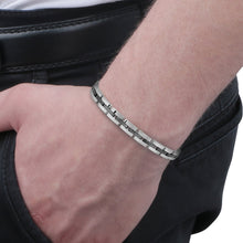 Load image into Gallery viewer, sector ceramic bracelet black  &amp;  shiny stainless steel 220mm
