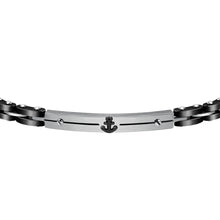 Load image into Gallery viewer, sector ceramic bracelet black ceramic &amp; anchor 22cm
