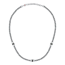 Load image into Gallery viewer, sector energy necklace stainless steel black 50+5cm
