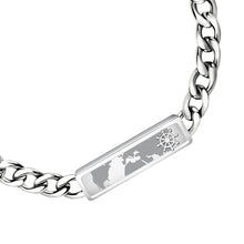 Load image into Gallery viewer, sector marine bracelet stainless steel with rudder 22cm
