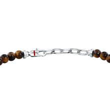 Load image into Gallery viewer, sector jewels marine bracelet stainless steel tiger eye stone 20+3cm
