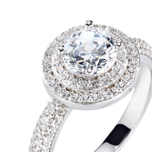 Load image into Gallery viewer, tesori silver ring white cz silver.925 size 12
