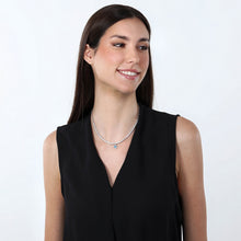 Load image into Gallery viewer, tesori tennis necklace 925 aqua cushion cz38+4
