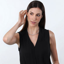 Load image into Gallery viewer, tesori tennis necklace 925 whi cushion cz 38+4
