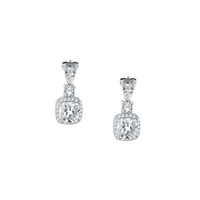 Load image into Gallery viewer, tesori earring 925 white cz cushion
