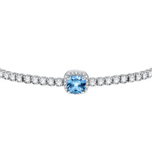 Load image into Gallery viewer, tesori bracelet.925 aqua cushion cz 16+1.75cm
