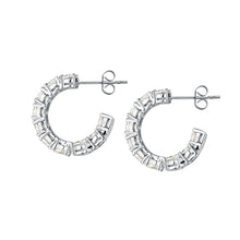 Load image into Gallery viewer, tesori earring 925 20mm hoop with cz
