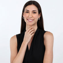 Load image into Gallery viewer, tesori earring 925 20mm hoop with cz

