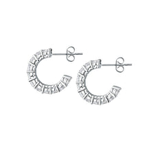 Load image into Gallery viewer, tesori earring 925 16mm hoop with cz
